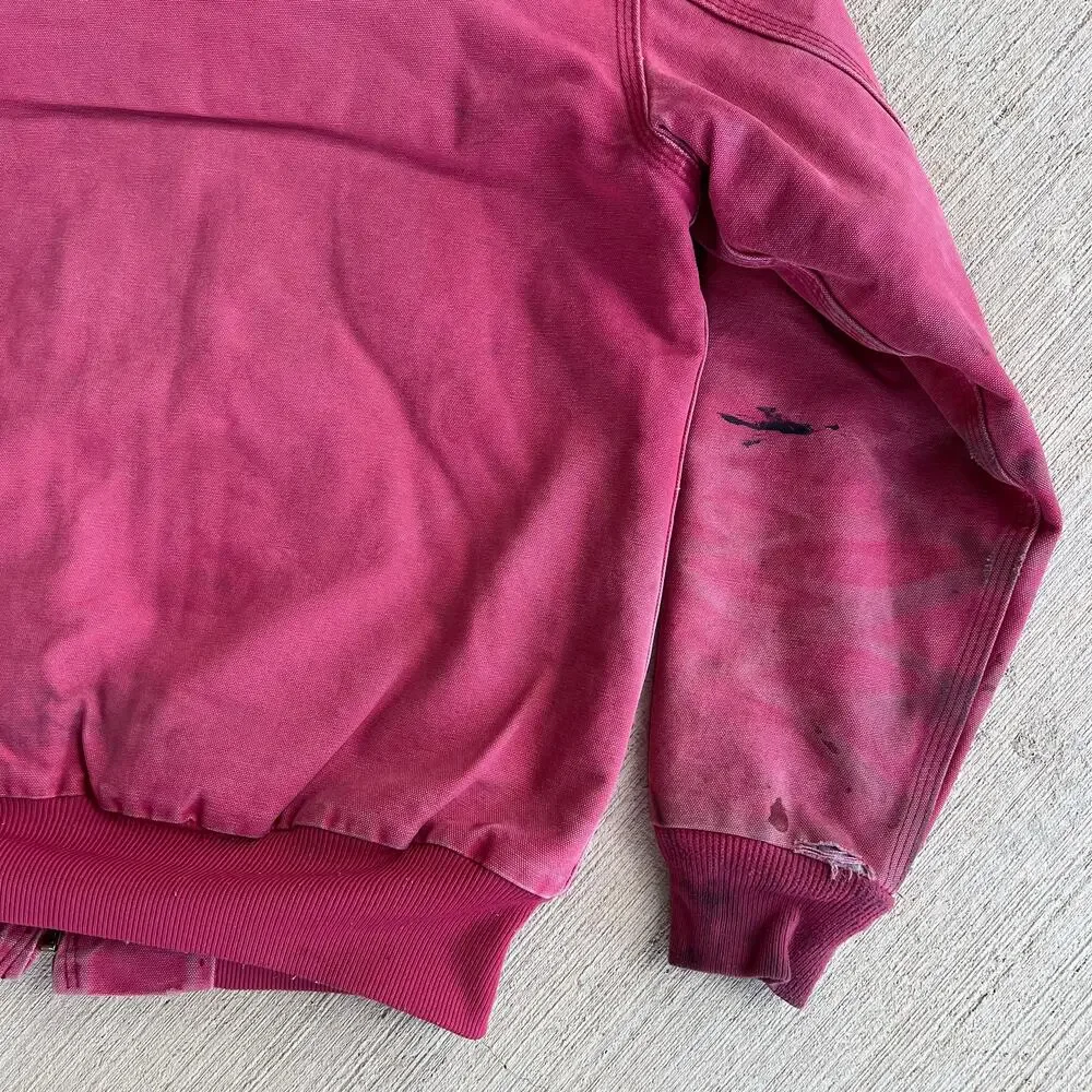 Carhartt WOMENS WJ130 pink hooded work wear jacket